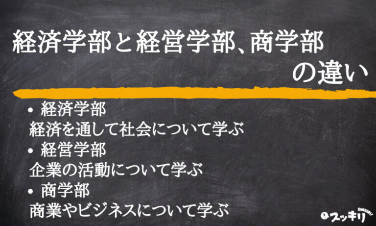 「経済学部」と「経営学部」と「商学部の違い」の違いとは？ – スッキリ